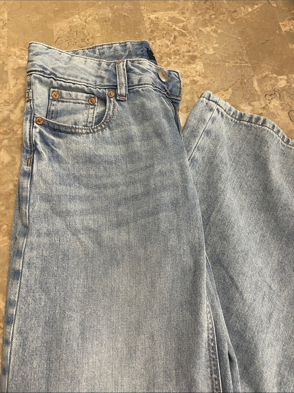 Aeropostale Light Blue Wide Leg Jeans